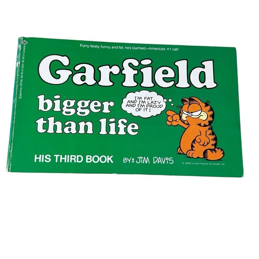 Vintage Jim Davis Classic Garfield Bigger Than Life: His Third Book 81 Paperback